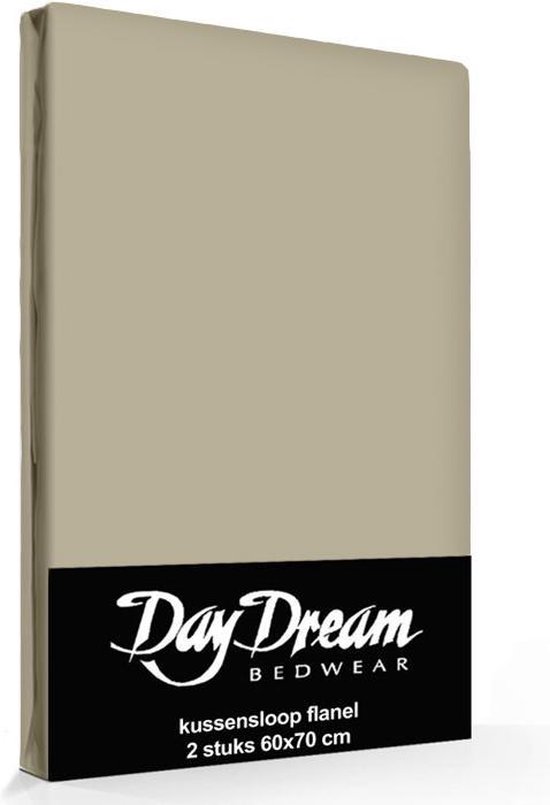 Cinderella Flanellen Kussenslopen Taupe (2 stuks