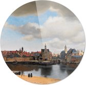 Gezicht op Delft | Johannes Vermeer| Rond Plexiglas | Wanddecoratie | 100CM x 100CM | Schilderij | Oude meesters | Foto op plexiglas