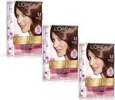 L'Oréal Paris Excellence Creme Crèmekleuring 5.5 Licht Mahoniebruin - 4 Stuks Voordeelverpakking