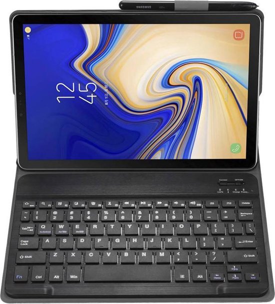 Samsung Galaxy Tab A 10.5 T590/T595 Case - Bluetooth toetsenbord hoes - QWERTY layout - Magneetsluiting - Sleep/Wake-up functie - Zwart - Case2go