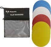 Platte markeer schijven - Anti-slip - 4 kleuren -  In tas - 20 stuks