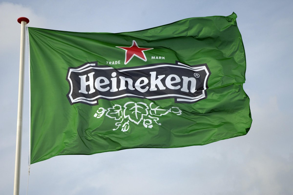 Heineken Bier vlag 100x150cm per stuk