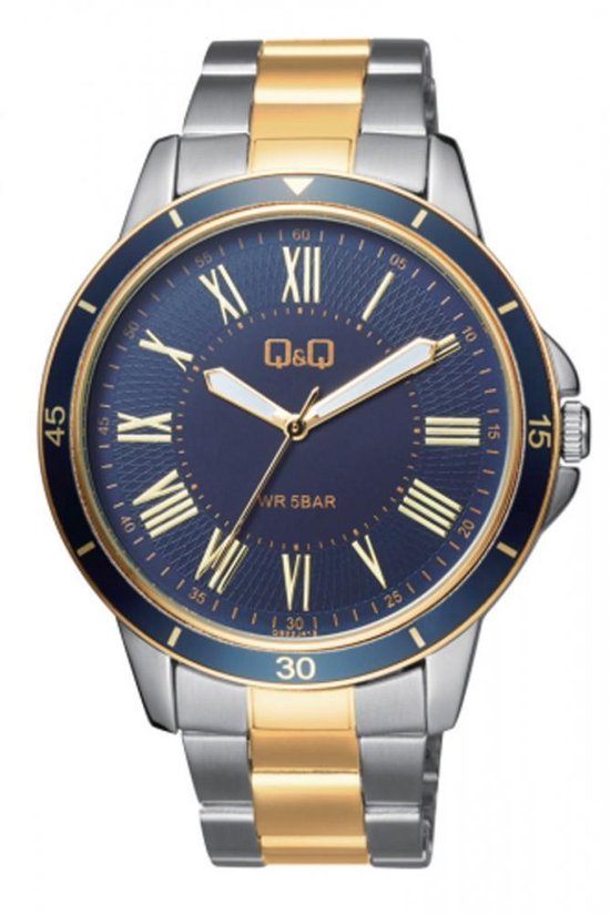 Prachtige heren horloge met zwarte wijzerplaat QB22J418Y