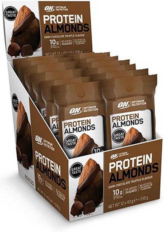 Optimum Nutrition Protein Almonds Geroosterde Amandelen 516 gram