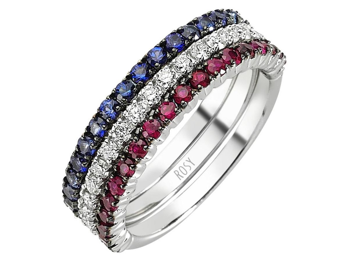 Gouden Diamant Robijn Saffier Luxe Ring Trouwring Verlovingsring- Size  Opmaat- Met... | bol.com