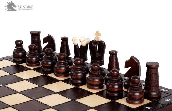 Thumbnail van een extra afbeelding van het spel Sunrise New Line- schaakspel schaakbord schaakset 31X31cm.