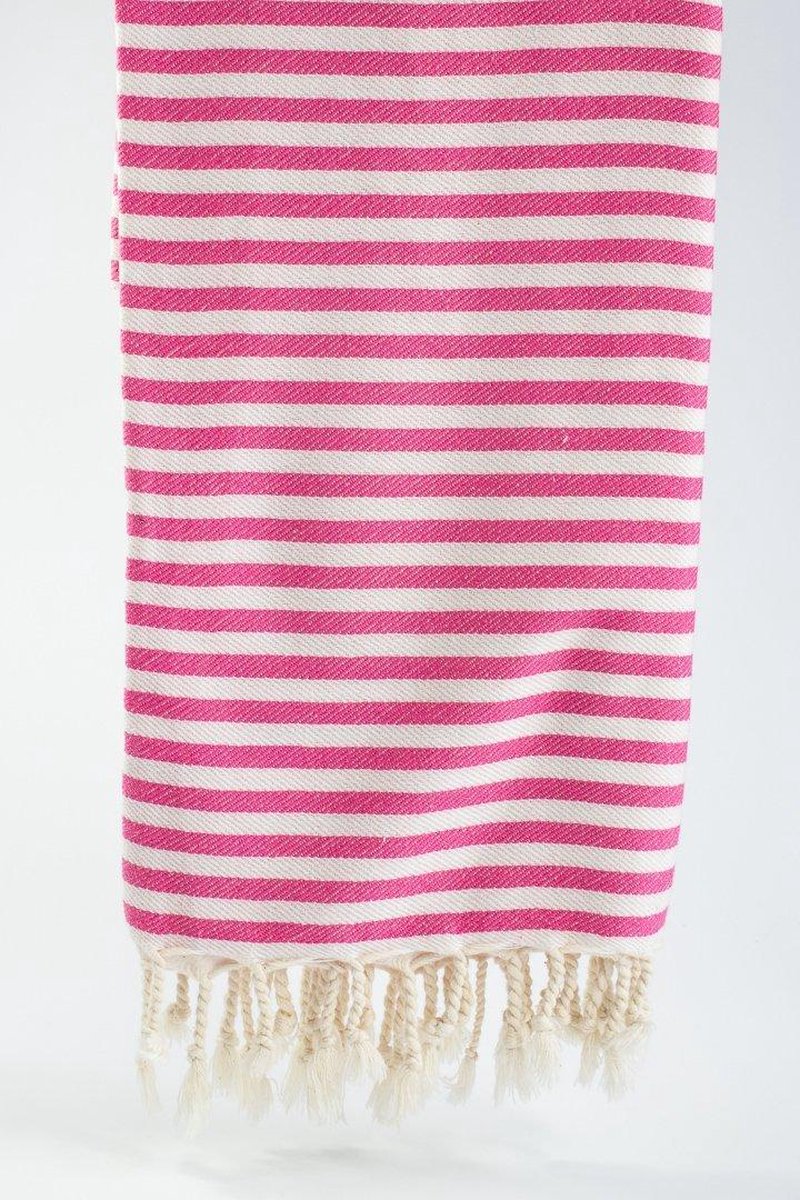 Knidos – Turkse hamamdoek – 100x180 cm – katoen – licht & sneldrogend – roze