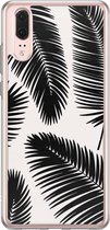 Huawei P20 siliconen hoesje - Palm leaves silhouette
