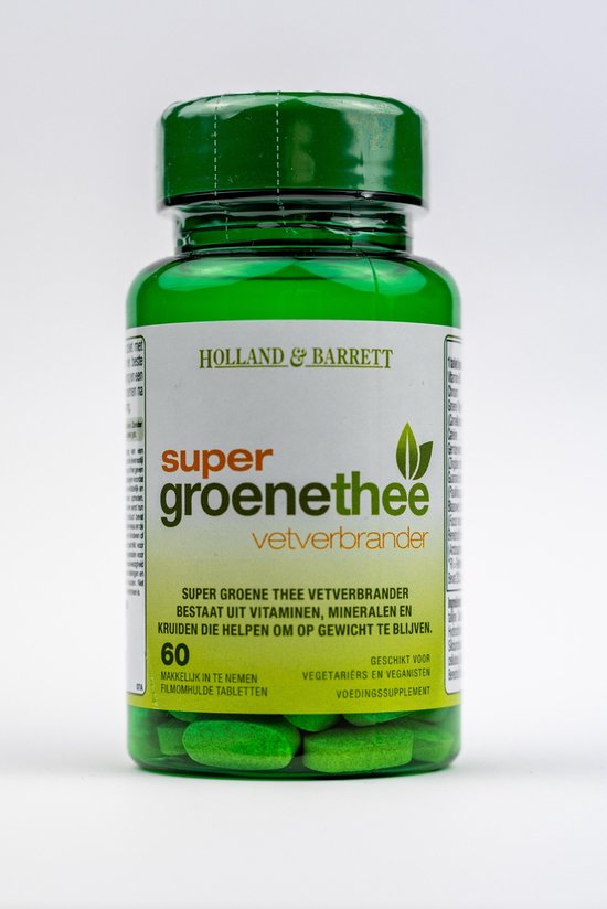 Super Groene Thee Vetverbrander - Holland & Barrett - 60 Tabletten -  Supplementen | bol.com