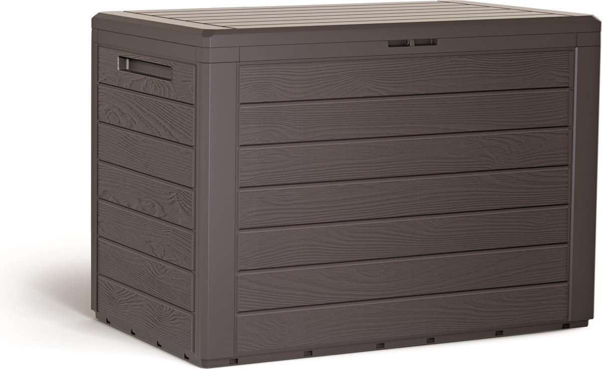 Prosperplast Baul de Jardin 190 liter Prospeplast WireBox plastic in donkere oker 78 x 43.3 x 55 cm