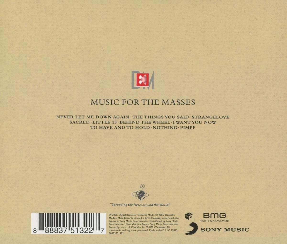 Depeche Mode - Music For The Masses (CD), Depeche Mode Depeche Mode - Music For The Masses (CD), Depeche Mode
