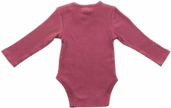 Jollein romper lange mouw Rib maroon red van Jollein — afbeelding 2