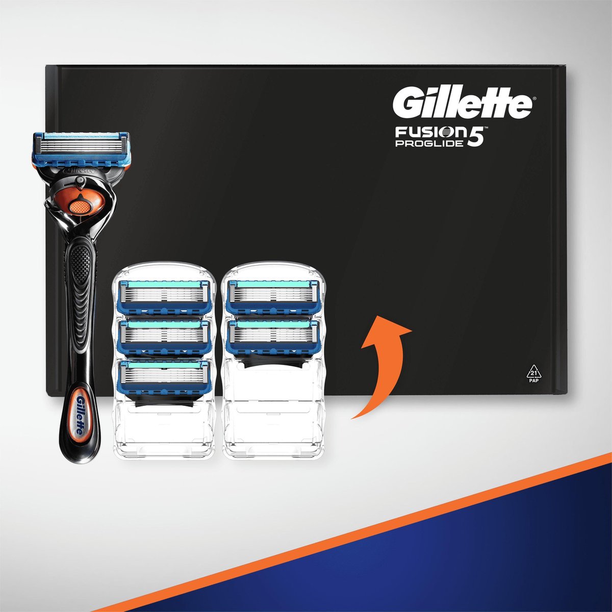 Gillette ProGlide Scheersysteem Mannen + 5 Navulmesjes