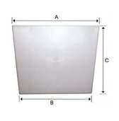 Oceansouth Motorsteunplaat Transparant 8 mm