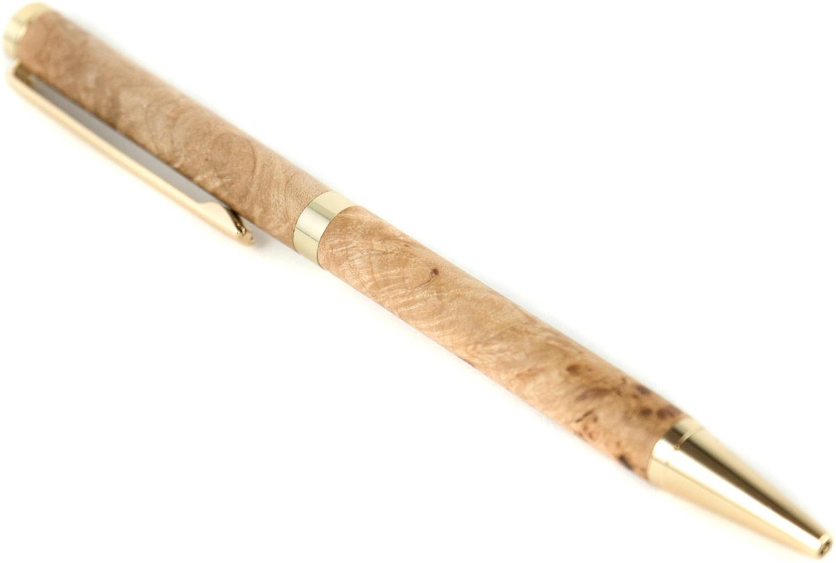 Stylo en bois fait à la main, stylo en érable flammé | bol.com