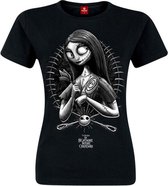 Disney The Nightmare Before Christmas Dames Tshirt -L- Sally's Spiders Zwart