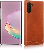 Pierre Cardin - echt lederen backcover hoes - Samsung Galaxy Note 10 - Cognac