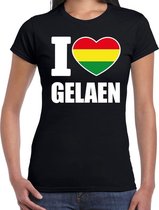 Carnaval I love Gelaen t-shirt zwart voor dames L