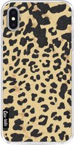 Casetastic Apple iPhone XS Max Hoesje - Softcover Hoesje met Design - Leopard Print Sand Print