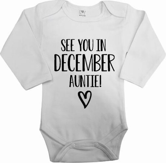 Onwijs bol.com | Baby rompertje see you in december auntie | Bekendmaking ZK-98