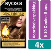 Syoss Oleo Intense 6-10 Donker Blond  Haarverf 4 stuks Voordeelverpakking