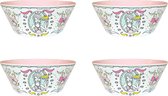 Jill - Set van 4 kommen 14,5 cm - Roze - Melamine