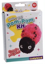 Free And Easy Pom-pom Set Lieveheersbeestje 14 Cm Multicolor