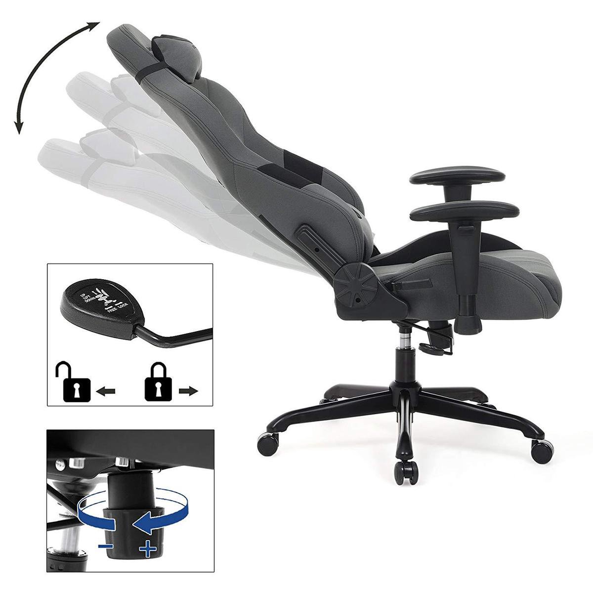 YRHome Massage Gamingstoel, gamingstoel, bureaustoel, ergonomische