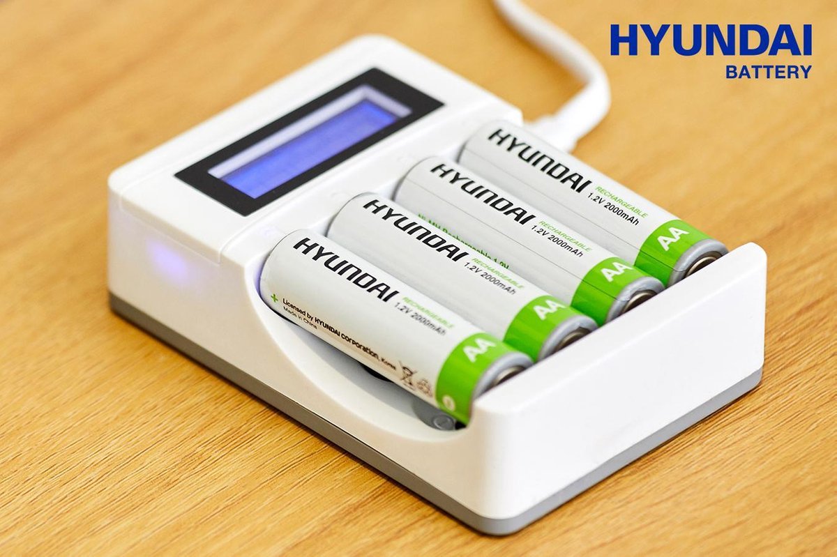 Aan het leren punt tij Hyundai - Batterij oplader - Snellader - 4 x AA en AAA | bol.com