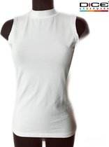 Dice dames T-shirt mouwloos wit maat L