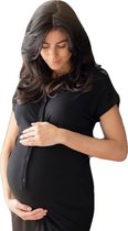 2 Pack - Het Bevallingsjurkje Black zwangerschap bevalling & kraamtijd S/M