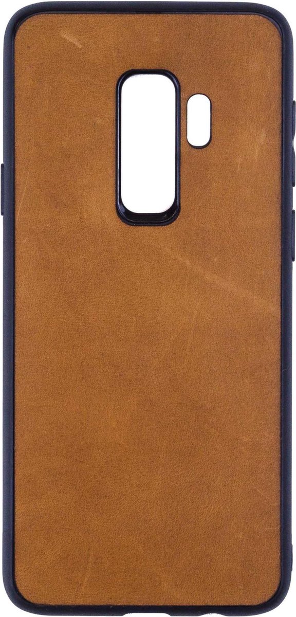 Leren Telefoonhoesje Samsung S9 PLUS – Bumper case - Cognac Bruin
