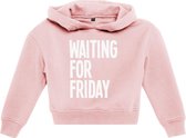 Meiden Kids Waiting For Friday Cropped Hoody pink