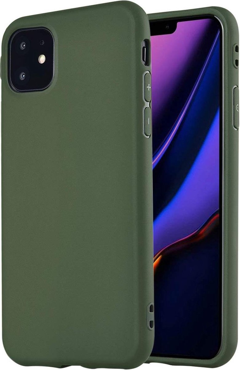 HB Hoesje Geschikt voor Apple iPhone 11 - Siliconen Back Cover - Groen
