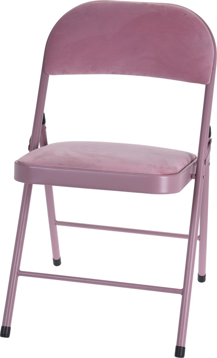 Yoghurt Deens Bang om te sterven Vouwstoel velvet fel roze zitvlak en rug bekleed - stoel - eetstoel -  opklapstoel | bol.com