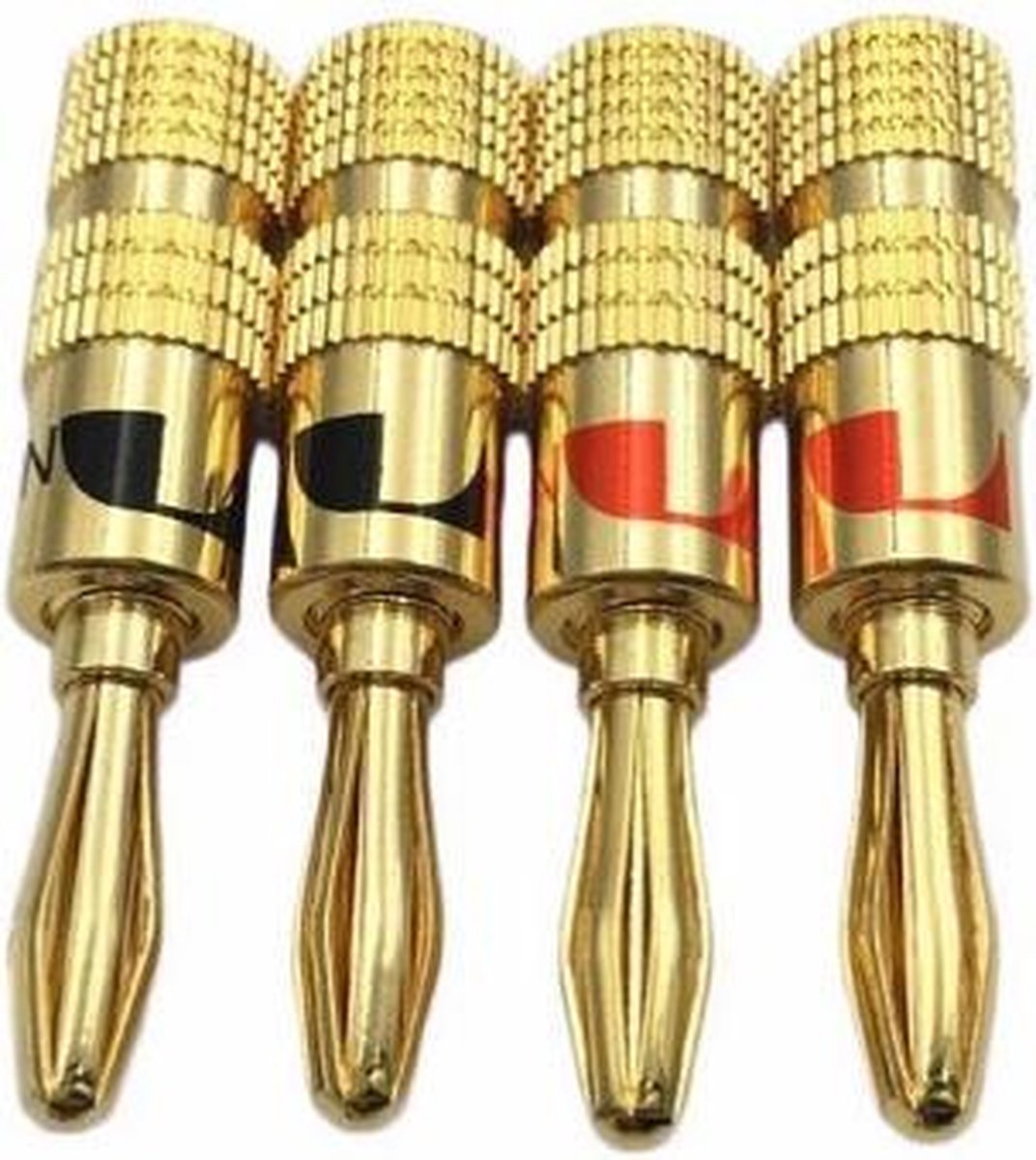 8x Nakamichi Banaan Stekkers Gouden Variant - Banaanstekker