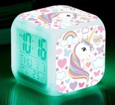 Digitale wekker unicorn - kleurveranderd - nachtlampje