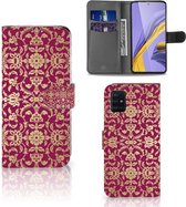 Geschikt voor Samsung Galaxy A51 Wallet Case Barok Pink
