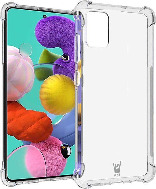 vertel het me geweer per ongeluk Samsung Galaxy A51 Hoesje - Anti Shock Proof Siliconen Back Cover Case Hoes  Transparant | bol.com