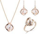 Orphelia  SET-7471/RG/56 - Meerdelige set (3 of meer artikelen) - Zilver 925 - Parel - 42+3 cm