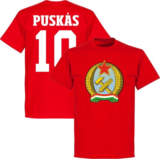 Hongarije 1953 Puskas 10 T-Shirt - Rood - XXXL