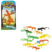 Stretchy Gekko - Uitrekbare Hagedis 9 cm - 12 verschillende uitdeelcadeautje traktatie - stretch gekko