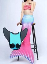 Zeemeermin staart set| Mermaid staart, Bikiniset en Monovin | Lollipop roze maat 110 | Nieuw model 2024!