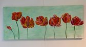 Tulpen schilderij Multicolor