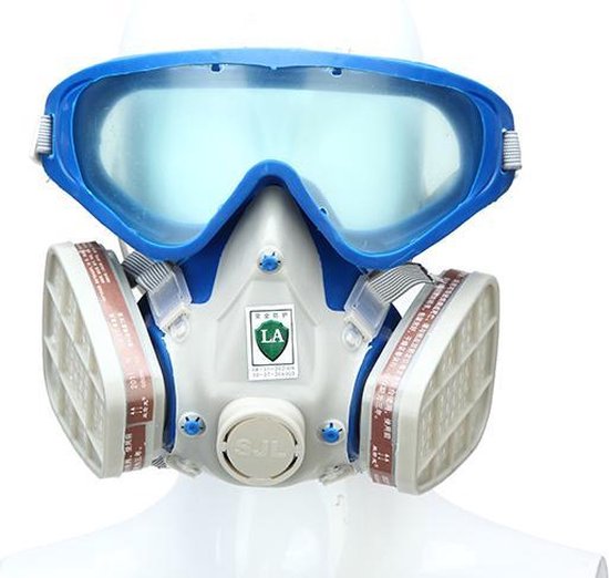Professioneel Gasmasker Met Bril | Veiligheidsmasker | Halfgelaatsmasker  Inclusief... | bol.com