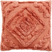 Sierkussen Shaggy terracota  48 x 48