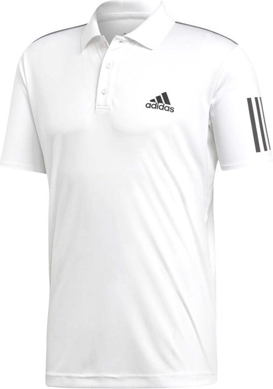 Grace Oceanië koffie Adidas Club 3-Stripes Polo Tennis Shirt Tenniskleding Heren Wit - Maat S |  bol.com