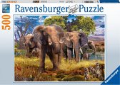 Ravensburger puzzel Olifantenfamilie - Legpuzzel - 500 stukjes