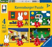 Ravensburger Nijntjes verjaardag 4in1box puzzel - 12+16+20+24 stukjes - kinderpuzzel - Multicolor
