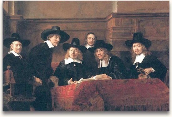 Peinture peinte à la main Huile sur toile - Rembrandt van Rijn 'The Syndicaten'